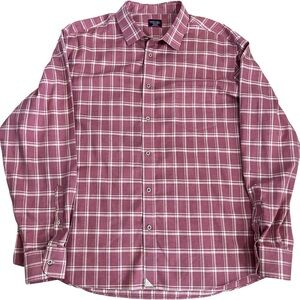 Untuckit 3XL Men’s Plaid Wrinkle-Free Cotton Shirt
